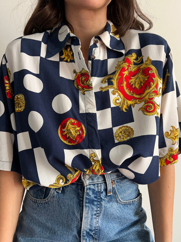 Camicia barocca quadrati
