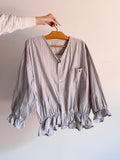 Camicia Gilbi grigia a righine di Lacoste taglia grande