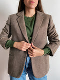 Blazer spigato marrone