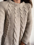 Maglione svasato beige