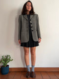 Blazer spigato grigio e nero
