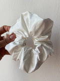 Scrunchie di cotone bianco