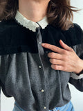 Camicia lana e velluto