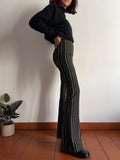 PRE ORDINE • Pantalone a zampa nero e oro