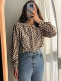 Camicia di seta piccola fantasia