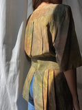Camicia di seta autunno sfumata