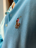 Camicia Gilbi di Ralph Lauren turchese nido d’ape