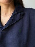 Maglione Ralph Lauren blu con bottoni