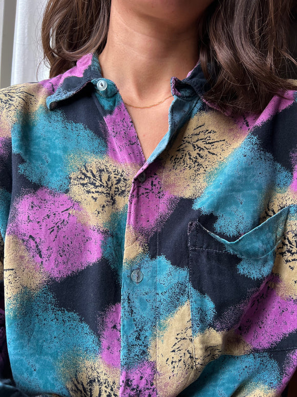Camicia a chiazze colorate