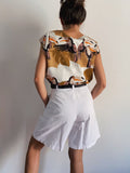 Pantaloncino bianco con pince