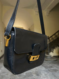 Borsa in pelle blu