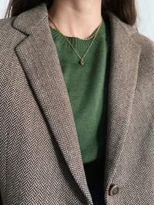 Blazer spigato marrone