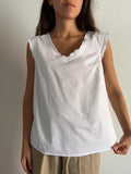 Top bianco scollo v