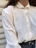 Camicia panna con colletto piccolo