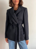 Blazer blu con cintura