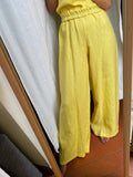 Pantaloni di lino gialli