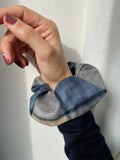 Scrunchie tartan azzurro