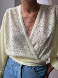 Maglione incrociato giallino