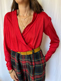 Camicia rossa incrociata