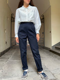 Camicia azzurrina con bottoni esagonali