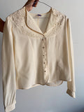 Camicia panna con fiori