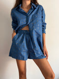 PRE ORDINE • Camicia denim luccicante