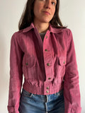 Giacca di velluto rosa scuro