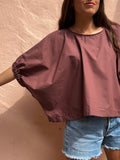 PRE ORDINE • Blusa oversize vinaccia