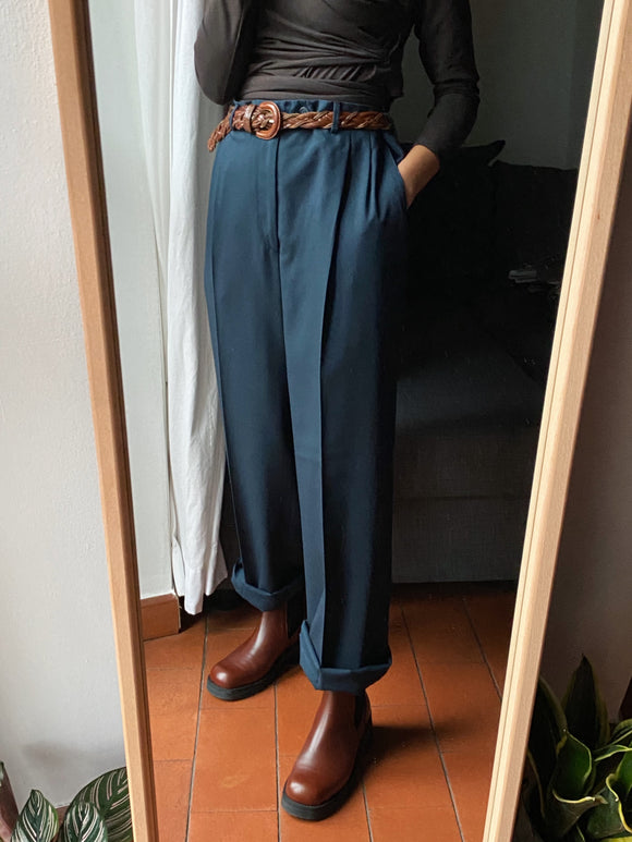 Pantalone maschile di lana blu