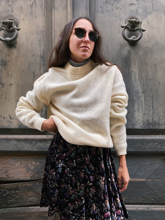 Maglione bianco di lana