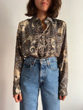 Camicia taglio maschile marroncina