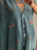Gilet lungo fiorato