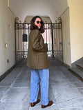 Blazer maschile oliva riga ruggine