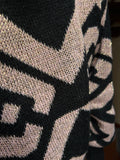 Maglione nero e rosa lurex