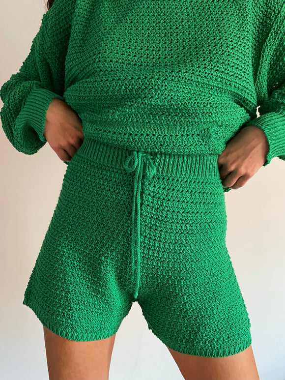 Pantaloncino crochet verde