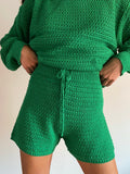 Pantaloncino crochet verde