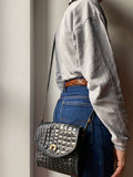 Borsa quadrata nera cocco