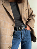 Blazer maschile quadri azzurri