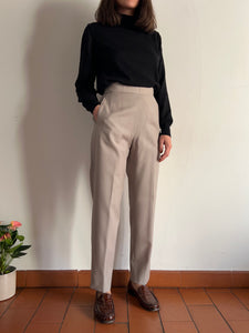 Pantalone di lana beige
