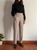 Pantalone di lana beige
