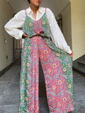 Maxi tuta di seta verde
