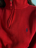 Maglione mezza zip Ralph Lauren rosso