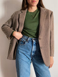 Blazer spigato marrone