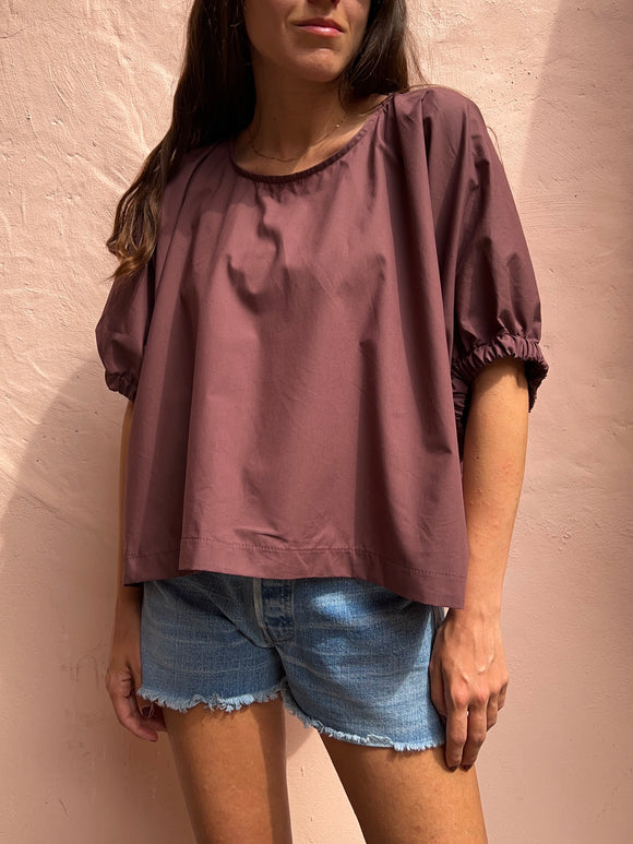 PRE ORDINE • Blusa oversize vinaccia