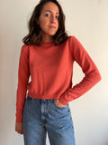 Maglione corto corallo