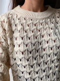 Maglione panna traforato