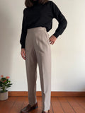 Pantalone di lana beige