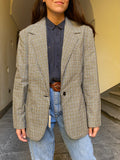 Blazer principe di Galles bianco-nero-oliva