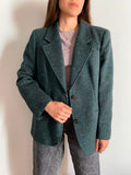 Blazer verde bouclé multicolor