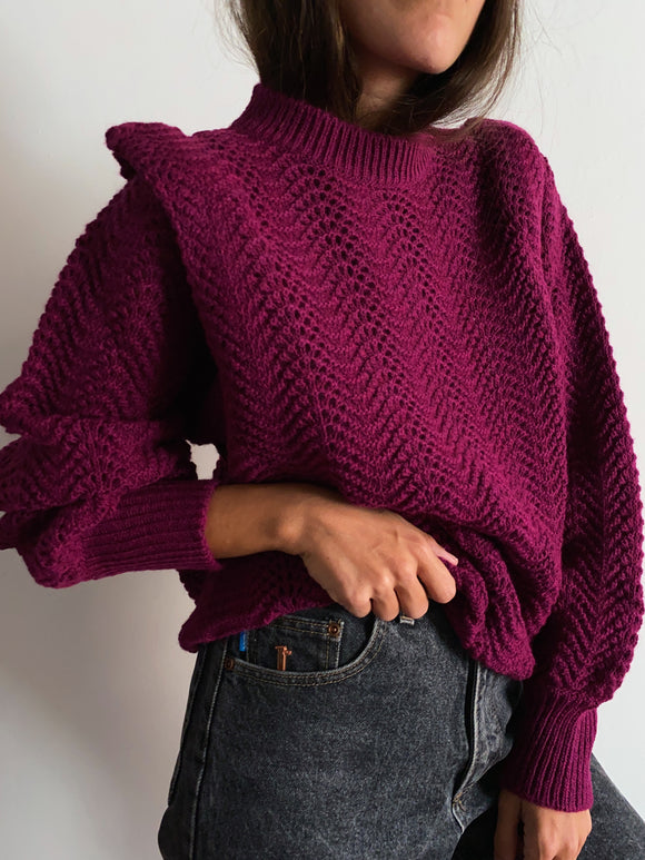 PRE ORDINE • Maglione manica speciale ciclamino